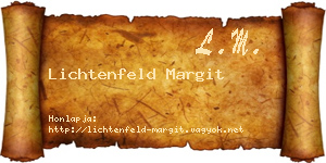 Lichtenfeld Margit névjegykártya